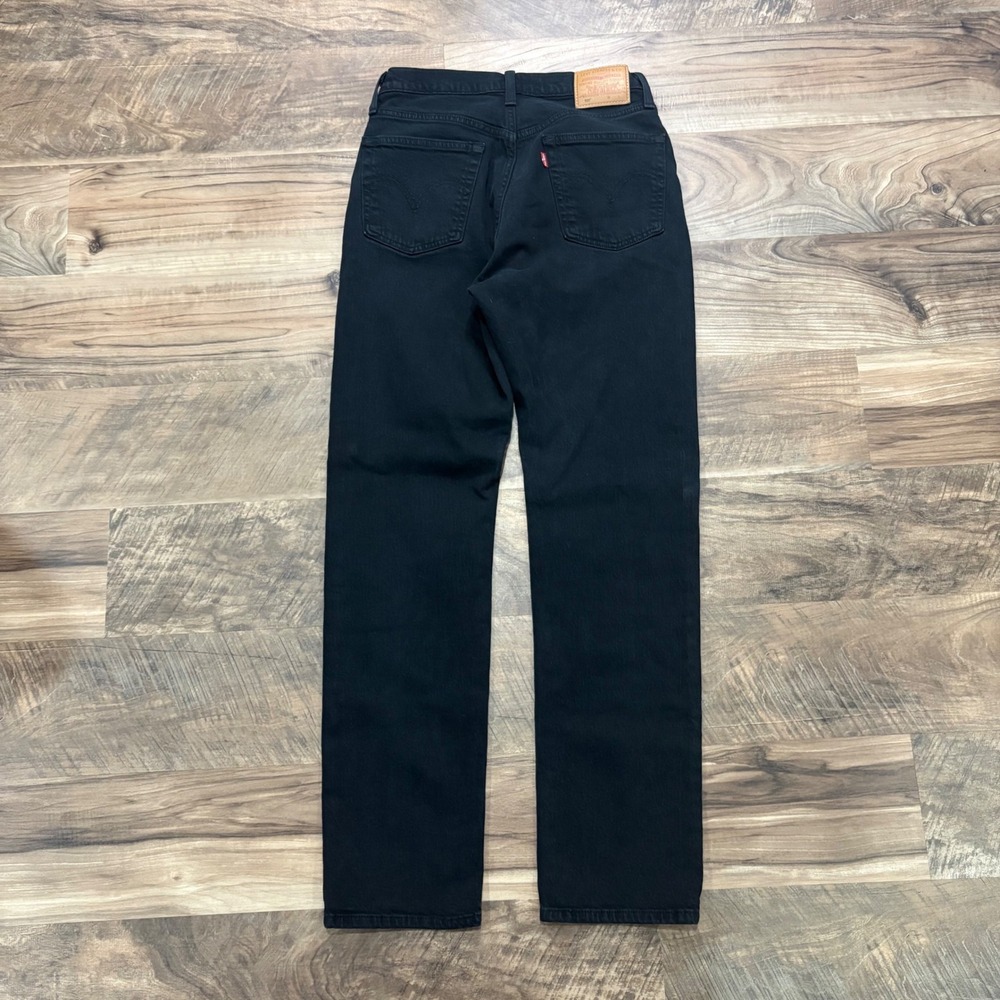 Vintage Y2K Levis Jeans Womens 26 Black 501 Premium Straight Leg Denim Pants